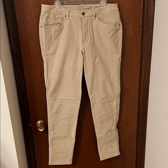 lululemon athletica Other - Lululemon ABC Slim Fit Trench Khaki 5 Pocket Pant Utilitech 34x32